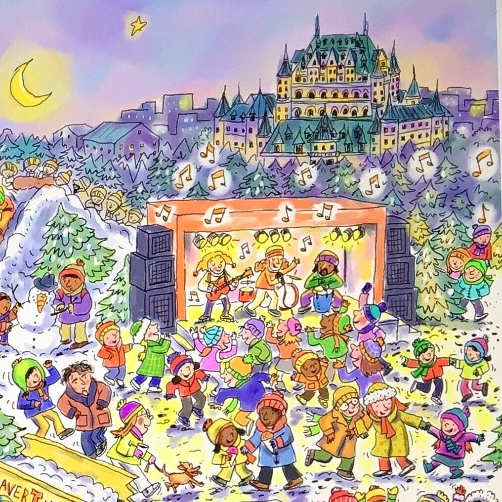 paulajbecker's tweet photo. When your freezing your arse off, party like #quebeccity ! #winterthrowback #wintercarnival #kidlitart #kidlitillustration #kidlitartist #childrensillustration https://t.co/X28umXBnXC