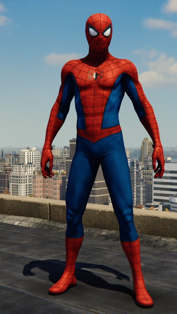 ◦ Classic Suit (Repaired) ◦⌁ suit power: leap into the air and web everything in sight (web blossom)⌁ no explanation needed⌁ it’s classic. it’s pretty. we stan.