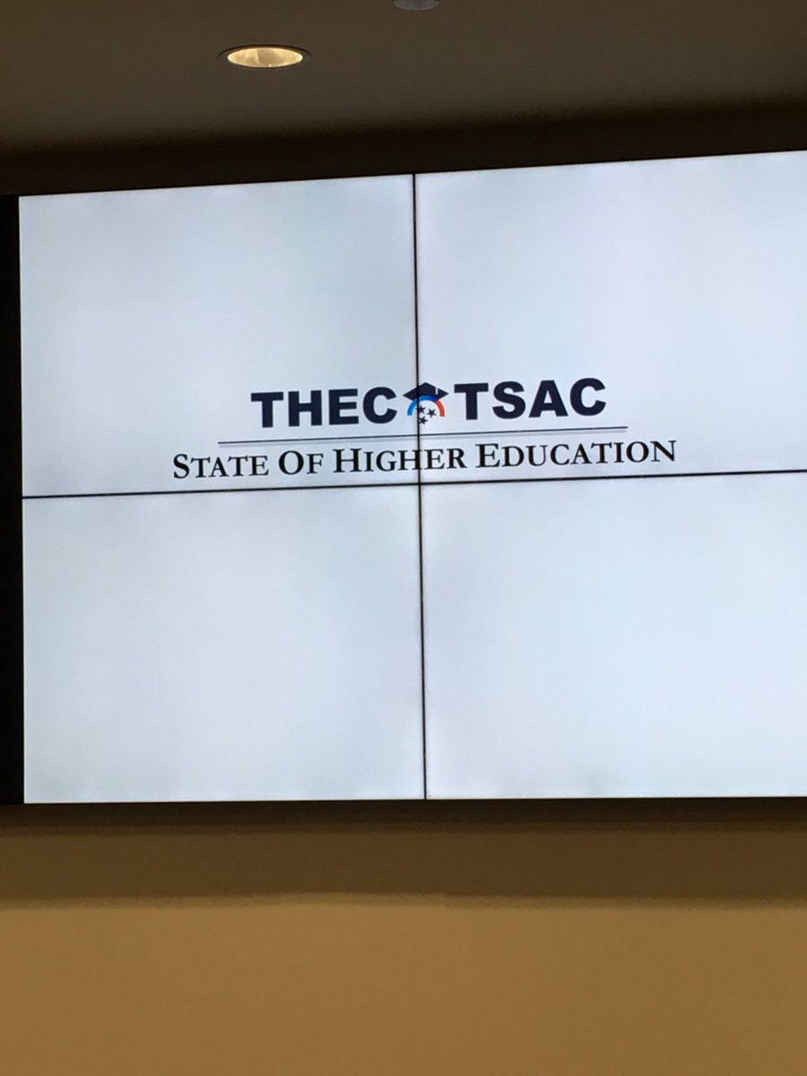 TNHigherEd's tweet image. Presenting the #StateofHigherEd to the Senate Education Committee. What’s next: TN’s efforts will seek to address the future of work.
