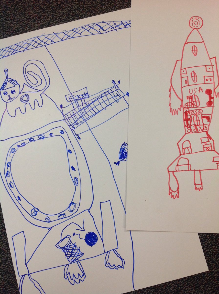 artsteamteacher's tweet photo. Kindergarten @CME_Tigers designing the next @Space_Station We learned what life is like and made a model with some minor adjustments. @FBISDSTEM #cmeoutclass https://t.co/CN76TFsPbU