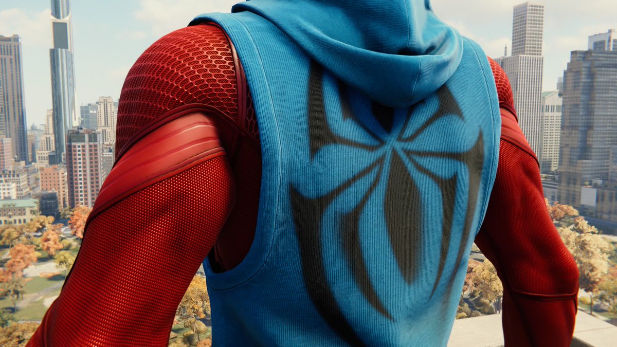 ◦ Scarlet Spider Suit ◦⌁ suit power: holo decoys stun enemies before decaying⌁ shoutout to ben reilly⌁ bright colors and a hoody? count me in⌁ those shoes though. idk how those are comfy but you do you pete⌁ BIG EYES stare into your soul