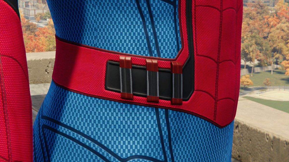 ◦ Stark Suit ◦⌁ suit power: calls in a Spider-Bro to aid in combat⌁ WE ALL KNOW THIS ONE⌁ ICONIC⌁ makes me miss mcu!peter⌁ automatically makes him look younger⌁ have never used the suit power oops⌁ love the webshooters⌁ the little web fluid containers are cute
