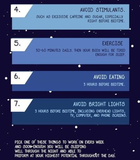 B_HS_Counseling's tweet photo. Piggy-backing on last week's #WellnessWednesday Post! Here are some tips on how to get a good night's sleep. Sleep-deprived? 😴Check out last week's post. @BellaireHigh https://t.co/2PWS88rXtD