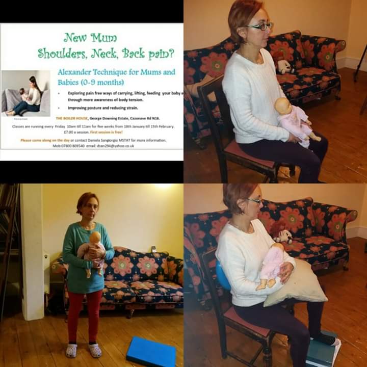 Next session of the #AlexanderTechnique #mums #babies 0-9 months is this Friday 1st February 10am @n16boilerhouse. @Stokeyparents @HINCT @hoop @mumsnet. Come and enjoy being with your baby with calmness, poise and balance. Learn how to avoid neck, shoulders and back pain