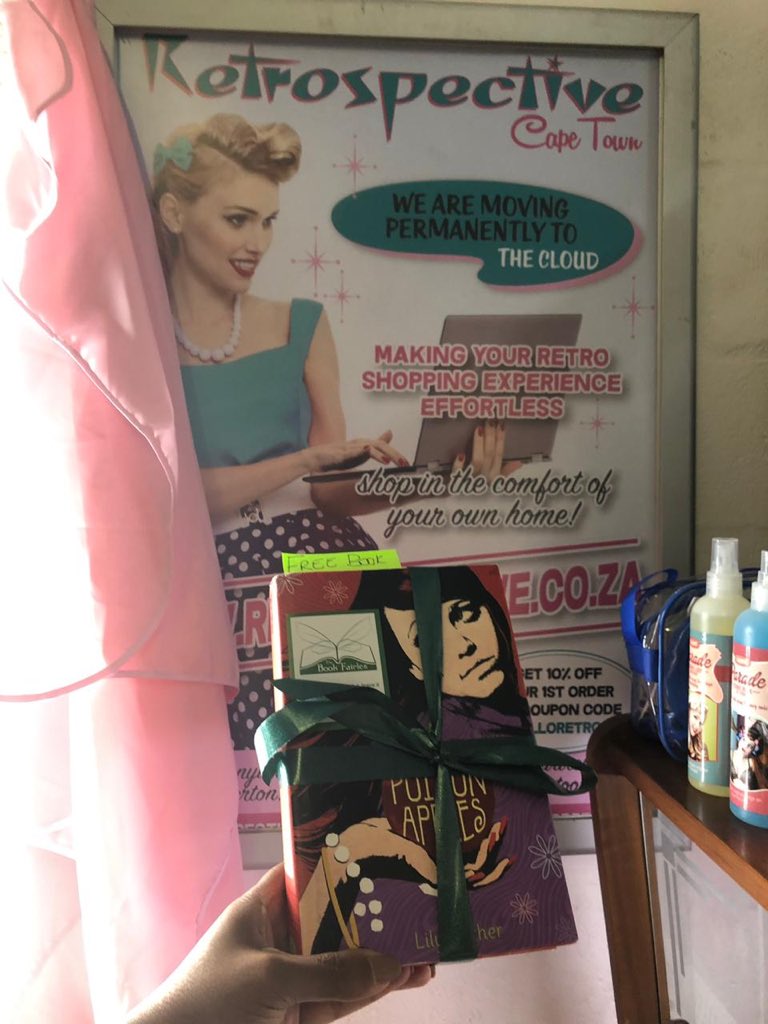 BookfairiesSA's tweet photo. This retro inspired cover looks like a prop in this Retrospective Store. A Bookfairy visited this interesting 1940/1950s inspired vintage store at Montague Gardens &amp; dropped an inspirational read for a lucky reader. #ibelieveinbookfairies https://t.co/yEadFt8nJb