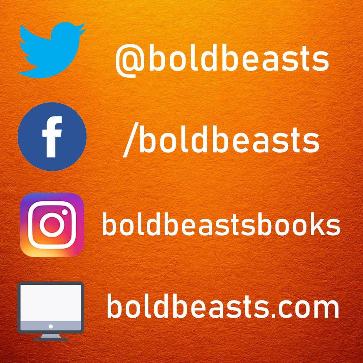 boldbeasts's tweet image. Thanks to our new Twitter followers! Here's where else you can find us. #BoldBeasts