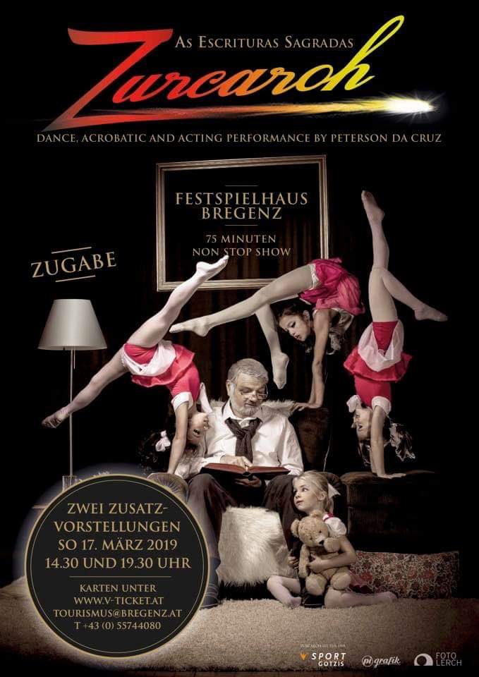 Zurcaroh presents „As Escrituras Sagradas“. Tickets available online February 13th!
Soon we will share our international agenda to 2019. Stay tuned!! 😉
•
#zurcaroh #family #tenyearanniversary #gala #festspielhausbregenz #staytuned