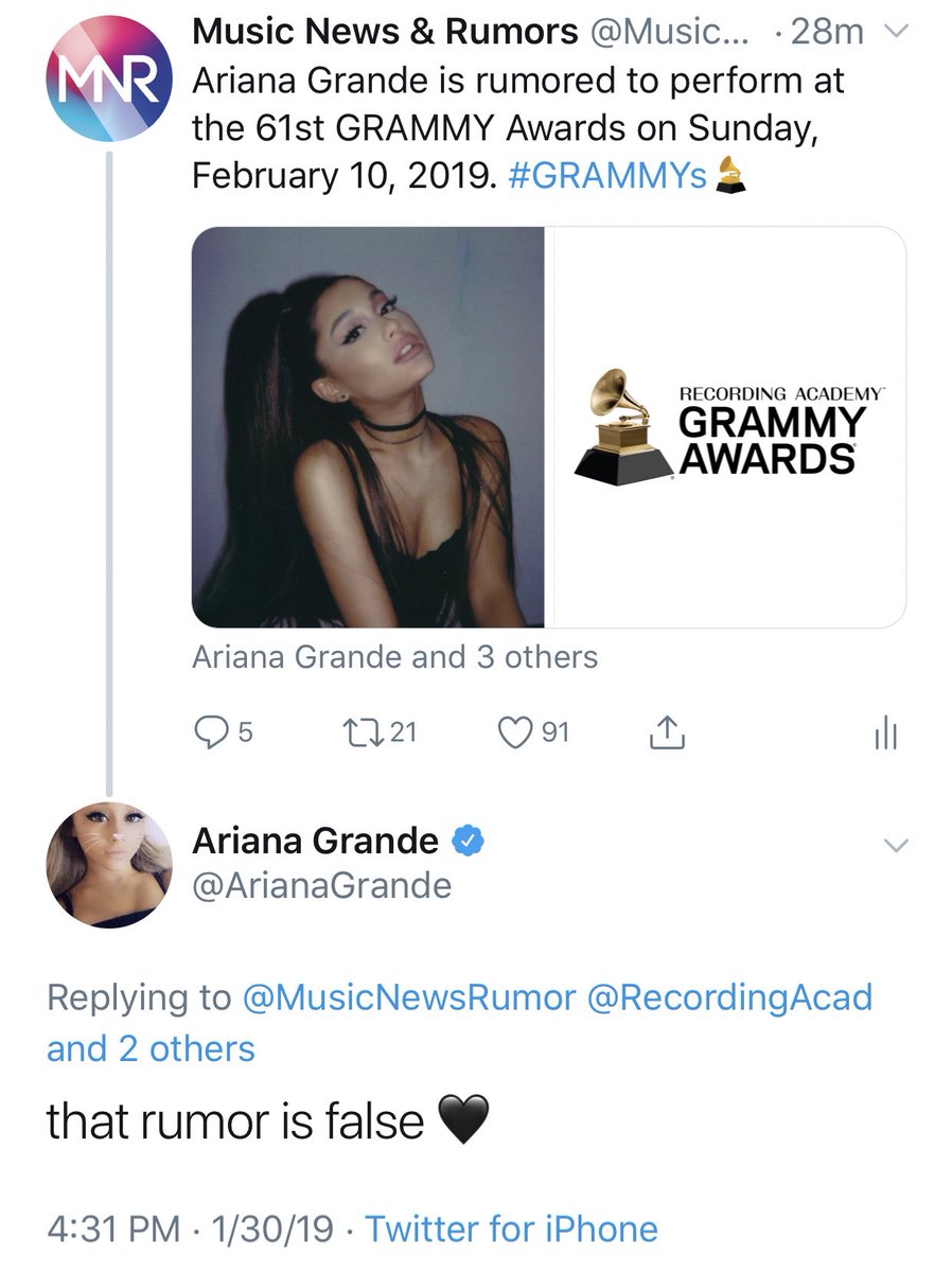 Music News Rumors On Twitter Ariana Grande Is Rumored To