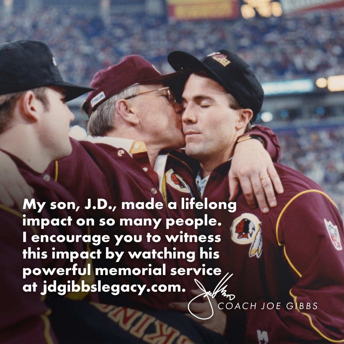 My son, J.D., made a lifelong impact on so many people. I encourage you to witness this impact by watching his power memorial service at jdgibbslegacy.com

Please RT. Because of the feedback we’ve received about the service, we’d like as many people as possible to see it.