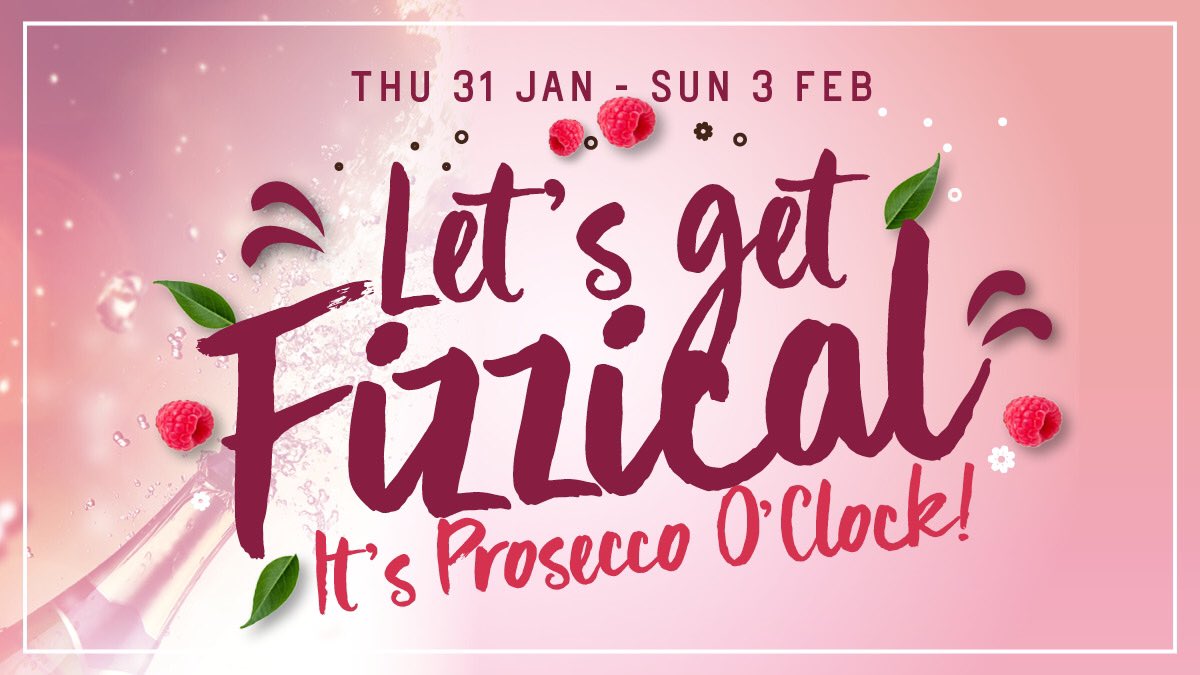 SlugPlymouth's tweet photo. Don’t forget our let’s get Fizzical event starts tomorrow! #prosecco https://t.co/N0SJ8uXenp