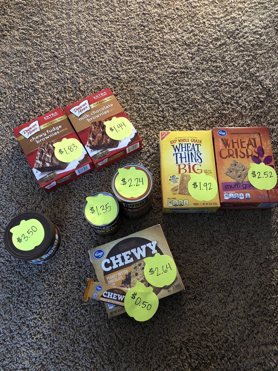 MrsDanielleBatt's tweet photo. What do teachers do on snow days? Create fun math activities by raiding their kitchen cabinets! Can’t wait to see what the students find as the “better buy!” 🤗 #UnitPrices https://t.co/MbJxzr77Jm