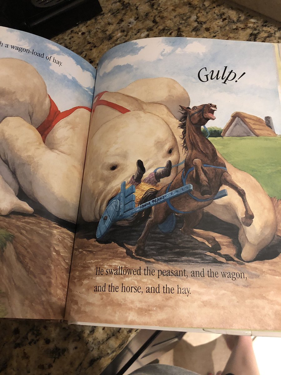 bethanycomeaux7's tweet photo. My son went to the library today with his class. He was able to check out a book and bring it home. So, I pulled the book out and read the title Clay Boy.look at pictures and it’s traumatizing 😂 the clay boy is ripping heads off the farm animals and eating the grandparents.😳 https://t.co/k2pNuV9FA6
