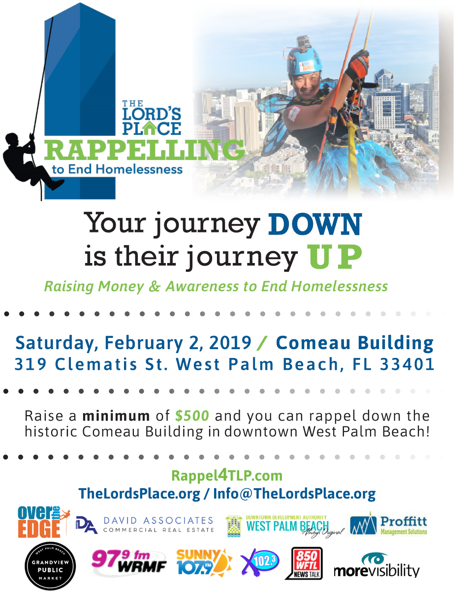 davidassociate's tweet image. We hope to see you at this event as rappellers, spectators or volunteers!
Please visit Rappel4TLP.com for more information! For more information on The Lord's Place and how they transform the lives of those experiencing homelessness, please visit thelordsplace.org