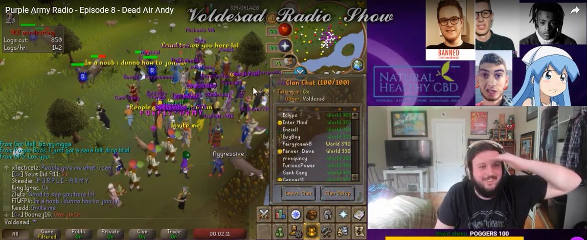 It's truly incredible seeing the Purple Army stronger than ever today. Shout out to everyone for showing up to my 99 woodcutting event, and thank you for the huge support you've given me on my transition to youtube.  Its been amazing so far <3