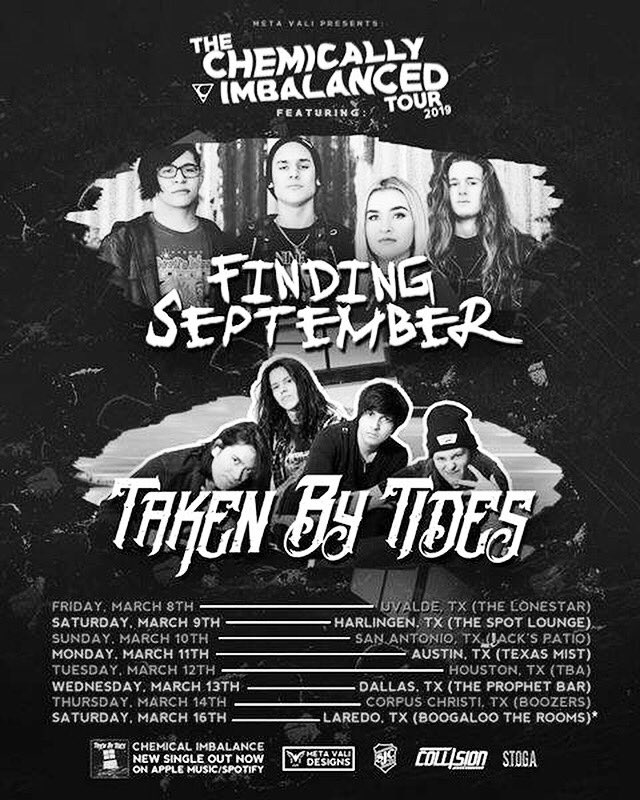 thedevilsmic's tweet photo. TOUR ANNOUNCEMENT
@findingseptember and #TakenByTides are hitting the road starting March 8th for a quick run through the Lone Star State
Which date will you be attending?
#Texas #Austin #Rock #Metal #Metalcore #Hardcore #TexasRock #TexasMetal #TexasMetalcore #TexasHardcore https://t.co/NEbBCS8GtN