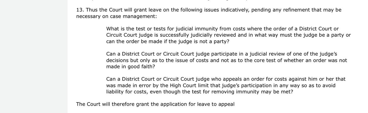 SCoIrl's tweet photo. New Appeal: What are the principles upon which an award of costs can be made against a District Court or Circuit Court judge on judicial review?

https://t.co/dHQSpkv5wU https://t.co/SBiCyKLCq2