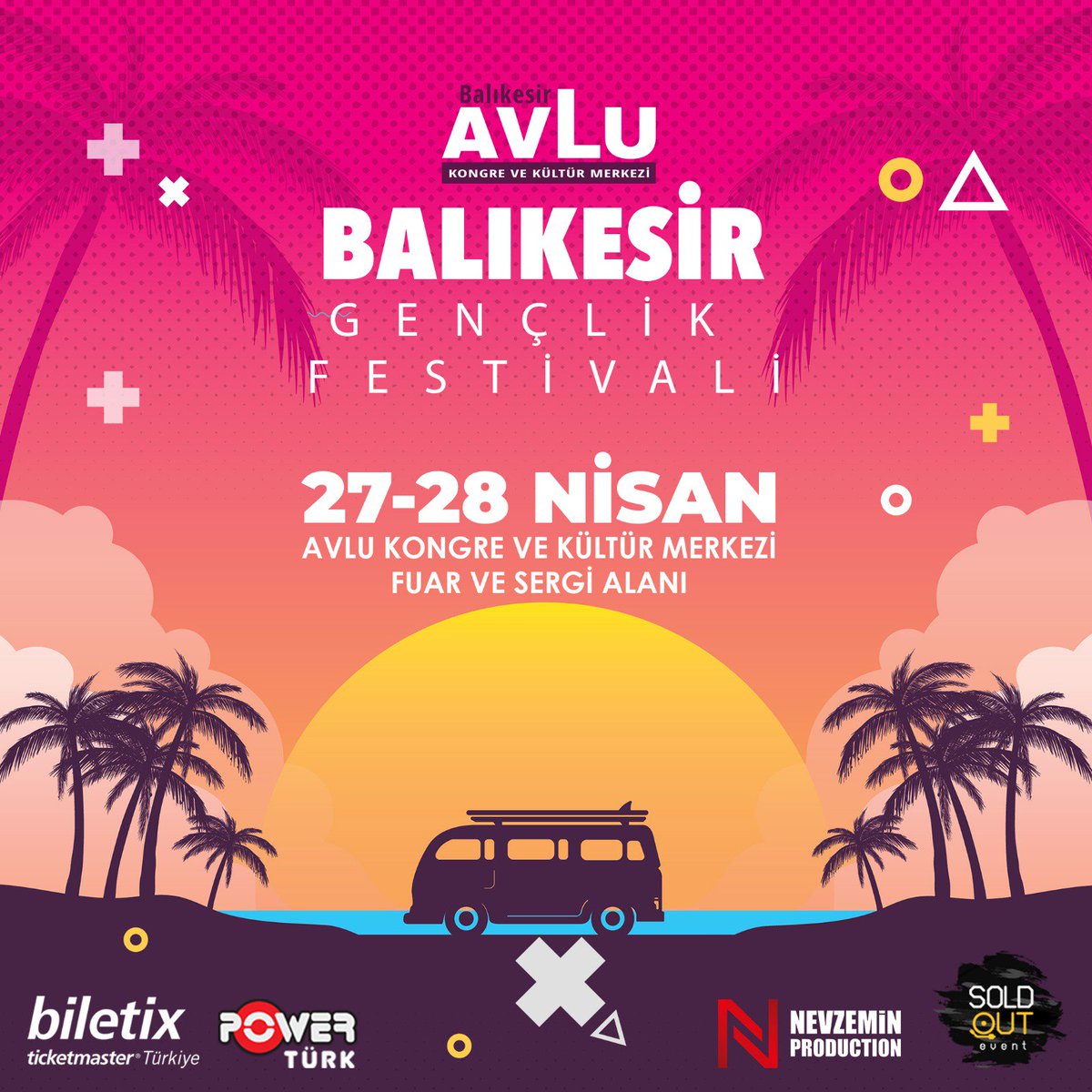 Festival şehrine indi!
Balıkesir Gençlik Festivali birbirinden değerli sanatçılar ile 27-28 Nisan’da Avlu Kongre ve Kültür Merkezi Fuar ve Sergi alanında sizlere unutulmaz dakikalar yaşatmaya geliyor. Sanatçılar en kısa sürede sizlere duyurulacaktır. Biletler <a href="/Biletix/">Biletix</a>'te.