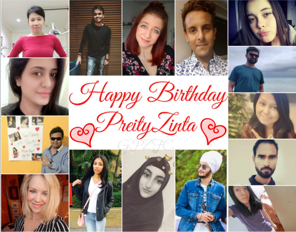 #HappyBirthdayPreityZinta 🎉🎉🎉
<a href="/realpreityzinta/">Preity G Zinta</a> here is a lil suprise from some of ur dearest fans! ❤
U are the BEST n a huge inspiration for us!
We wish u all the very best! Stay happy n healthy 😘❤
Lots of love from ur fans all around the world ❤