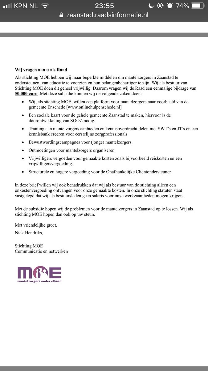 MoeStichting's tweet photo. 31 Januari spreekt stichting MOE voor de @RaadZaanstad over de problemen die mantelzorgers ondervinden. Daarnaast bieden wij de gemeente Zaanstad oplossingen om het leven van mantelzorgers beter te maken! #Zaanstad #mantelzorg @songulmutluer @GemZaanstad https://t.co/y7xxKem0vb