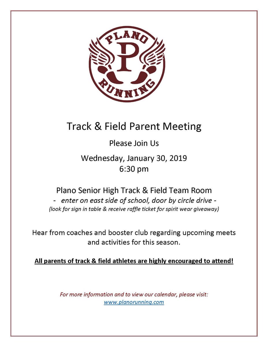 Parent meeting at 6:30 tonight!