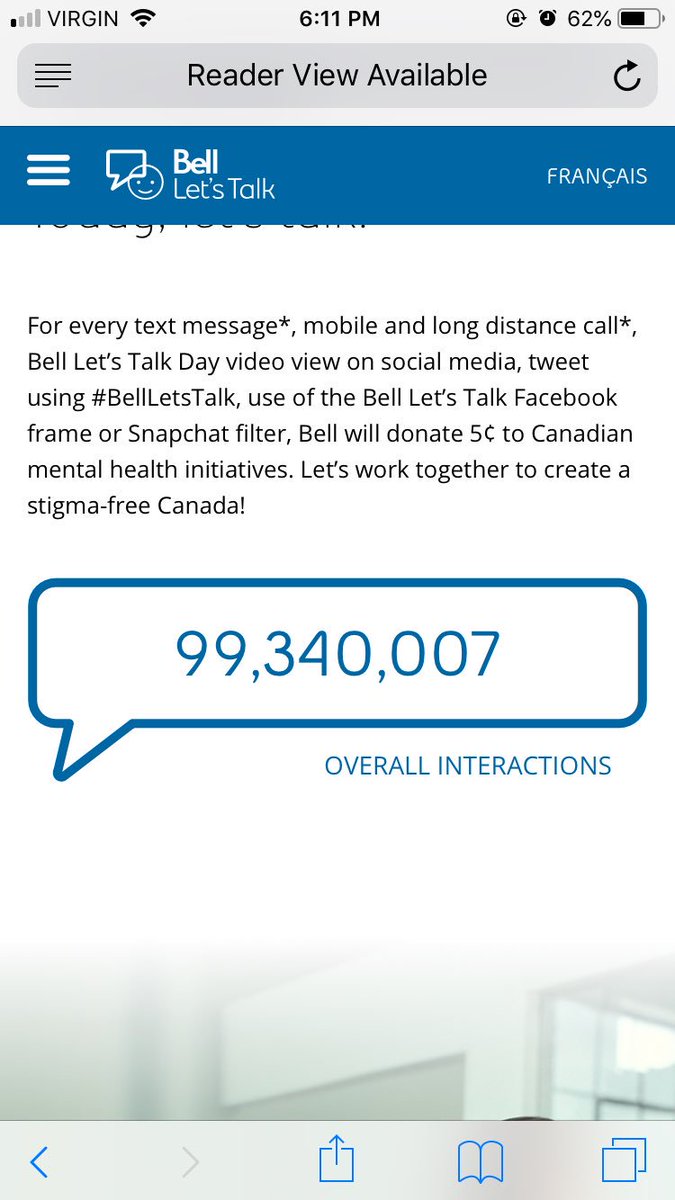 _ItsAShitShow's tweet photo. We’re so close let’s keep the conversation going #BellLetsTalk https://t.co/ZKacyuQwvN