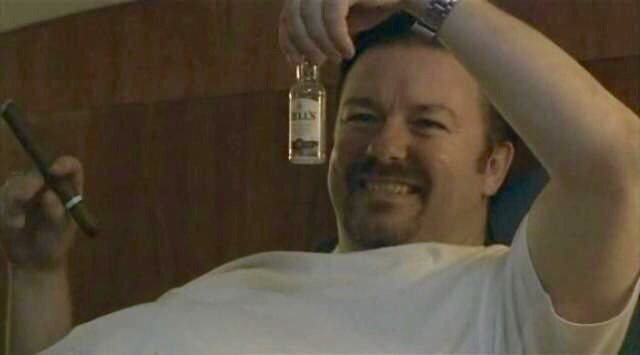 Ricky Gervais on Twitter: "Sitting in my hotel suite, drinking red wine