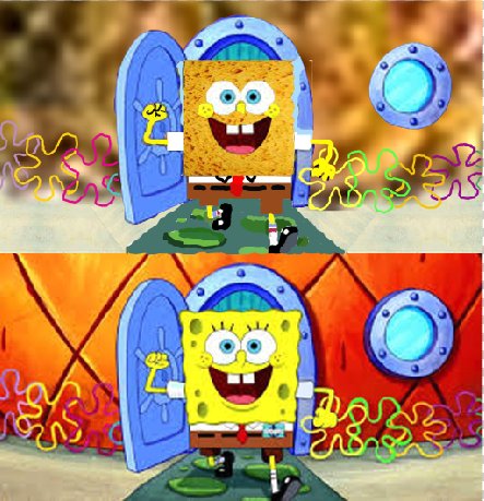 EncubedGaming's tweet photo. #coldweather where I am. Decided to bring up photoshop for a min... But that minute turned into a hour and... #SPONGEBOB https://t.co/hMcigQF00l