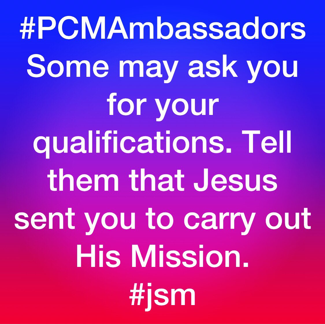 jiwan_moon's tweet photo. [#PCMAmbassadors] Don’t let anyone tell you that you are not qualified to do Christ’s mission. Just tell them that Jesus sent you. More power to you! #PCMMissionaries #iFollow #FollowJesus #PCMMovement #PCMStrong ⁦@FollowMeSDAM⁩ ⁦@adventistpcm⁩ ⁦@gpcmw⁩ https://t.co/2EPxVo7Etb
