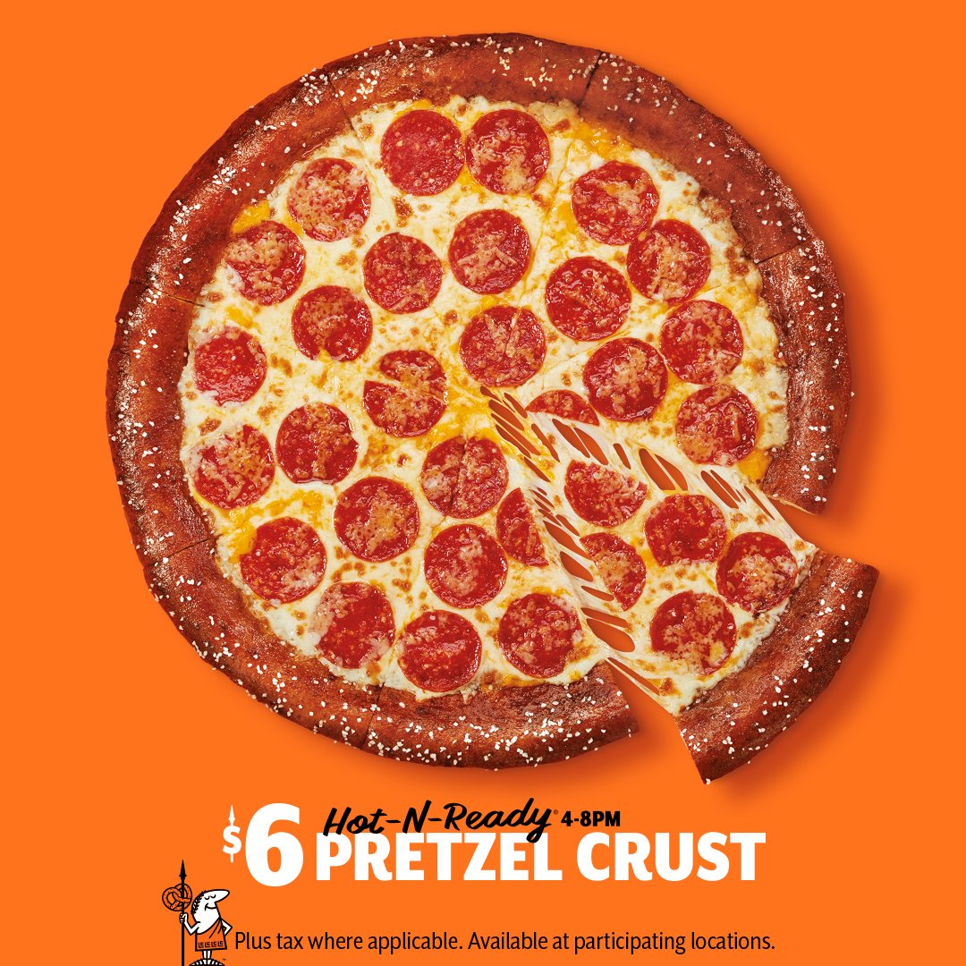 Little Caesars Pizza On Twitter Happiness Is A Large Buttery Flavored Soft Pretzel Crust Pizza With Creamy Cheddar Cheese Sauce Mozzarella And Muenster Cheeses And Pepperoni For 6 Pretzelcrust Https T Co 9juvbcky1j
