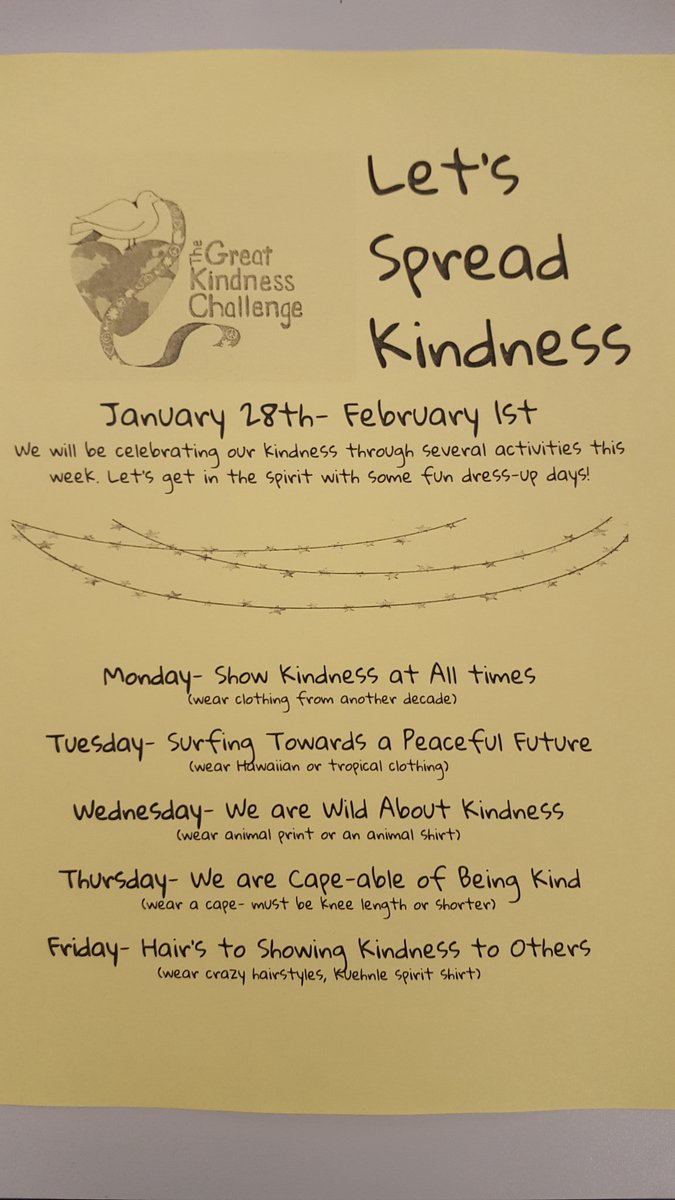 MuddimanSPED's tweet photo. We're having a blast dressing up &amp; spreading kindness this week! #GreatKindnessChallenge @KleinISD @KuehnleKISD #valuesdrivenleaders #promise2purpose #koalap2pmoments https://t.co/BRrXfQK7GP