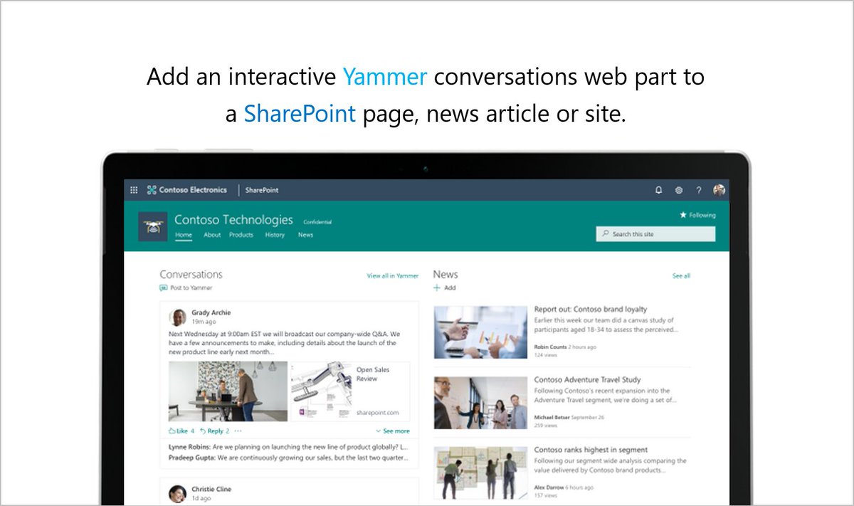 FEATURE CONVERSATIONS IN YAMMER visual data 7