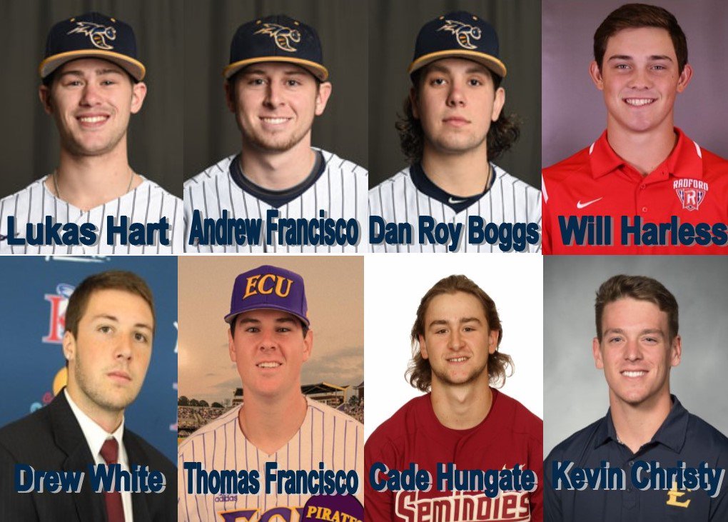 Best of luck this season to our former Falcons playing at the next level. TCB⚡ <a href="/Lukas_Hart10/">Lukas Hart</a> @andrew3franny <a href="/drboggs7/">Dan Roy Boggs</a> @will_harless_14 <a href="/Whitedeshawn04/">Drew white</a> <a href="/thomas24f/">Thomas Francisco</a> <a href="/cadehungate7/">Cade Hungate</a> <a href="/kevin177777/">Kevin Christy</a>  <a href="/EHCBaseball/">E&H Baseball</a> <a href="/RadfordBaseball/">Radford Baseball</a> @KingUBaseball <a href="/ECUBaseball/">ECU Baseball</a> <a href="/FSUBaseball/">FSU Baseball</a> <a href="/ETSU_Baseball/">ETSU Baseball</a>
