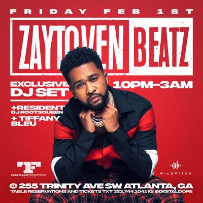 Just Confirmed ALL Pro #NFL Running Back @leveonbell will be in the building with Super Producer <a href="/zaytovenbeatz/">Zaytoven</a> Who is doing a Celebrity Dj Set! Fri Feb1st @wildpitch RSVP zaytovenbeatz.com/zay-Playbook
Hosted By: <a href="/tiffbleu/">tiffbleu</a> @sig_hb <a href="/djrootsqueen/">Dj RootsQueen</a> #atl #superbowl⁠