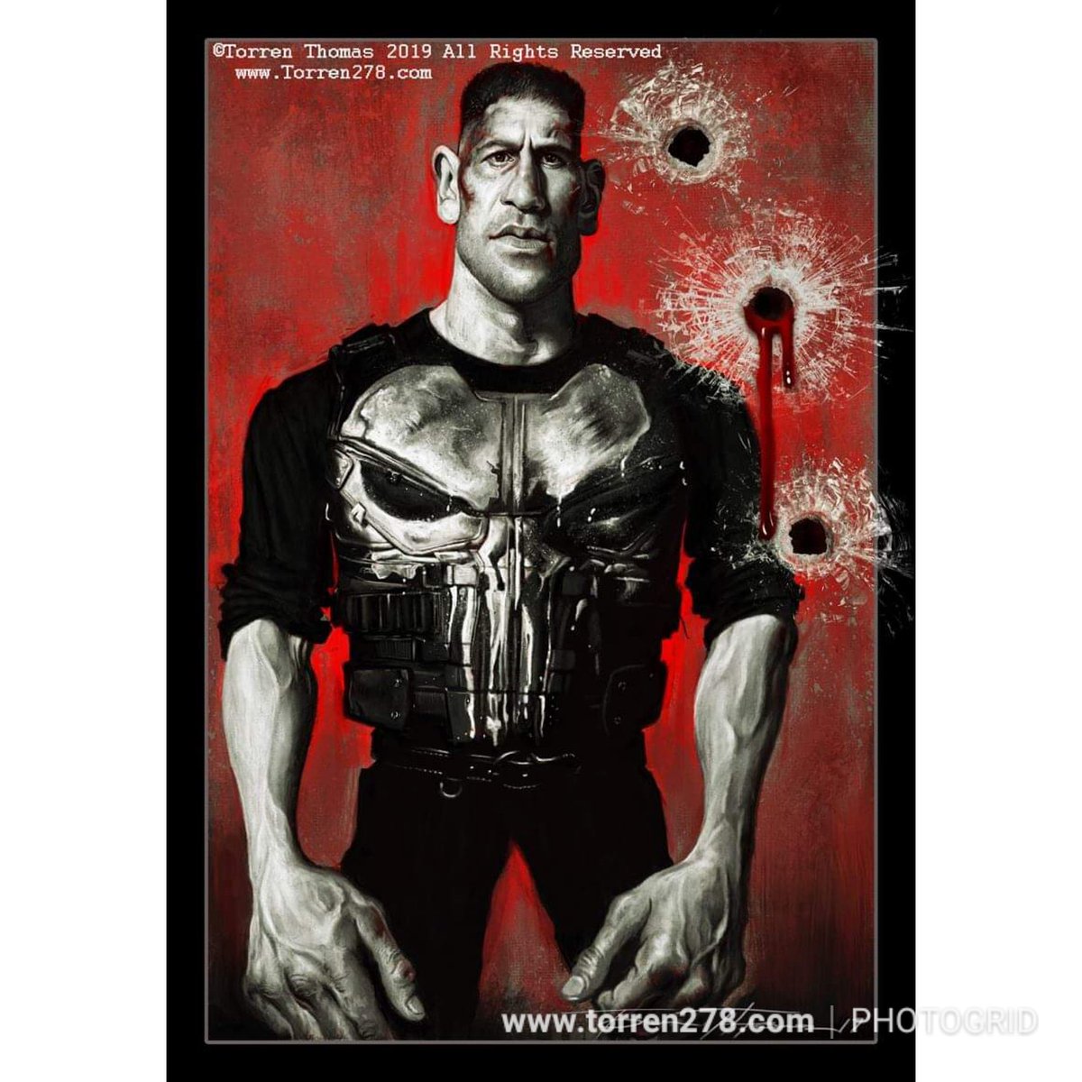 Caricature of Jon Bernthal as Frank Castle aka The Punisher. Damn i love this show.