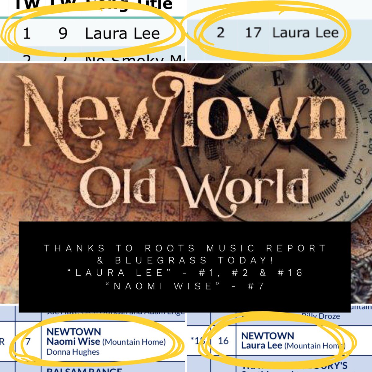 HOLY SMOKES! Thanks so much to bluegrass radio for the continued support for our latest album. We can’t thank you enough! #newtown #newtownoldworld #naomiwise #lauralee #notyourdaddysbluegrass