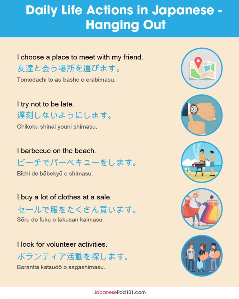 Master3Language's tweet photo. Hanging Out Words in Japanese
.
■Credits to JapanesePod101
https://t.co/3y3f5H0VGl
.
#japanese #hiragana #kanji #jfans #master3languages #learnjapanese #japaneseclass #japanesepod #japaneselesson #asianlanguages #polyglot #bilingual #foreignlanguage #languagelearning https://t.co/VL59TpjNMW