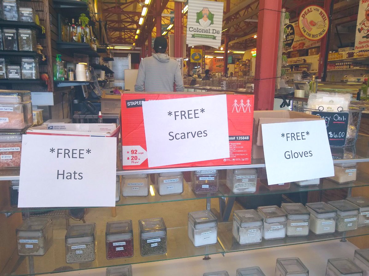 ColonelDe's tweet image. Brrrrrr it's cold out so we are helping out our community today at Findlay!  Hats gloves and scarves to those who need a little warmth! Want to warm up from the inside out?  Free Ghost Pepper  today while supplies last Findlay Market location only!
