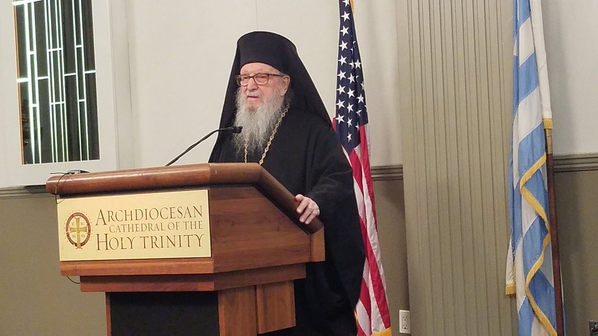 GreeceinNewYork's tweet photo. The theological brilliance of the #Greek language in  the Three Hierarchs// Η θεολογική ακτινοβολία της ελληνικής γλώσσας στους Τρεις Ιεράρχες  @goarch #HolyTrinityCathedral #NYC https://t.co/FontUXaXLa