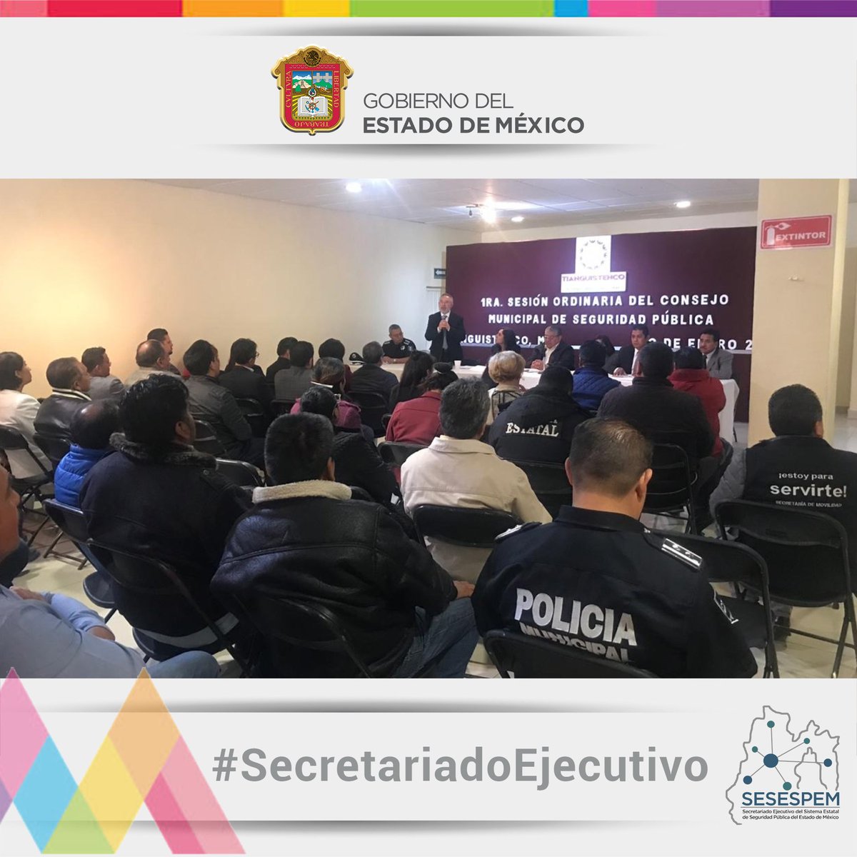 SecretariadoGEM's tweet photo. #SESESPEMInforma
En el marco de la I Sesión Ordinaria del Consejo Municipal de Seguridad Pública #Tianguistenco, se llevaron a cabo las instalaciones de distintas Comisiones https://t.co/Qy5l4ZWl6k
