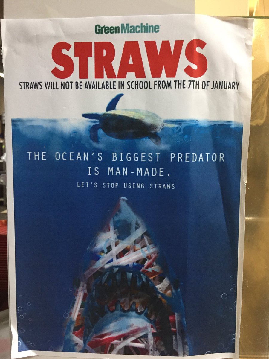 There's only one way for the use of plastic straws to die......humanely.....that means quickly and swiftly #greenmachine <a href="/CIS_Lakeside/">CIS_Lakeside</a> #cisdesign #dt #designtech #sustainability