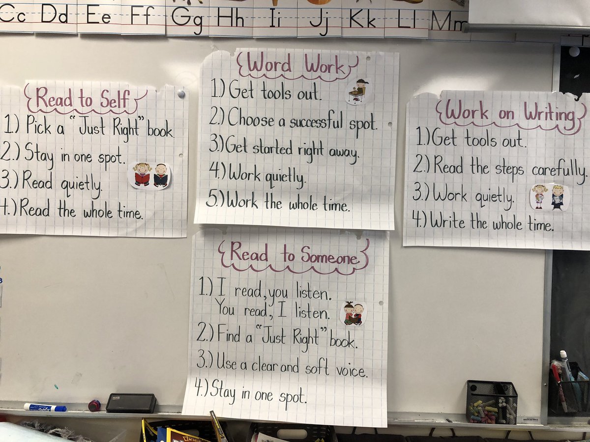LearnwithMrsW's tweet photo. Students are working in daily 5 literacy groups during literacy. Check out some of our reading strategies you may want to practice at home. #readtoself #wordwork #workonwriting #readtosomeone #guidedreading https://t.co/Lhni3ukSZd
