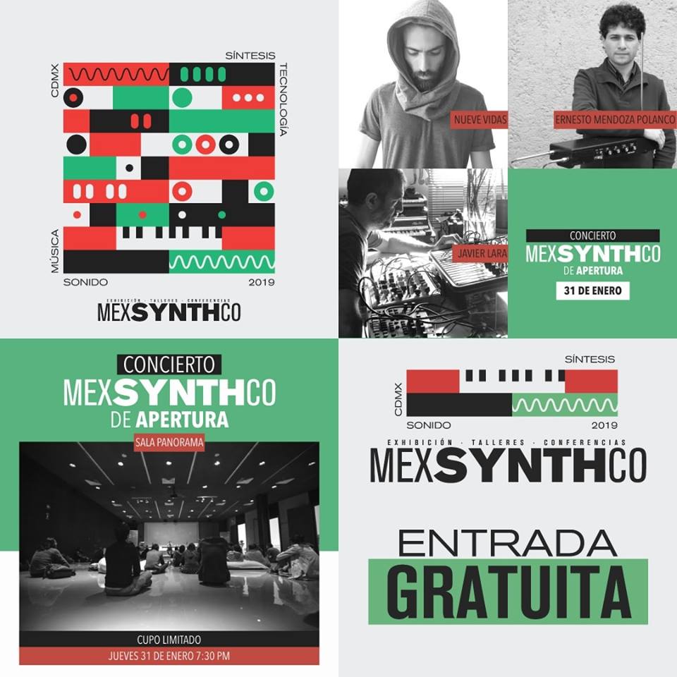 MAÑANA arranca #MexSynthCo con un Concierto de Apertura en la #SalaPanorama del Centro Cultural de España en México, con las participaciones de Nueve Vidas, Javier Lara y Ernesto Mendoza Polanco.

ENTRADA GRATUITA
7:30PM
Cupo Limitado

#2208Recomienda