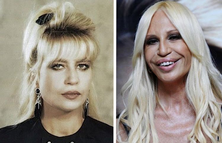 Woman and Time: #Donatella #Versace. Before and After 