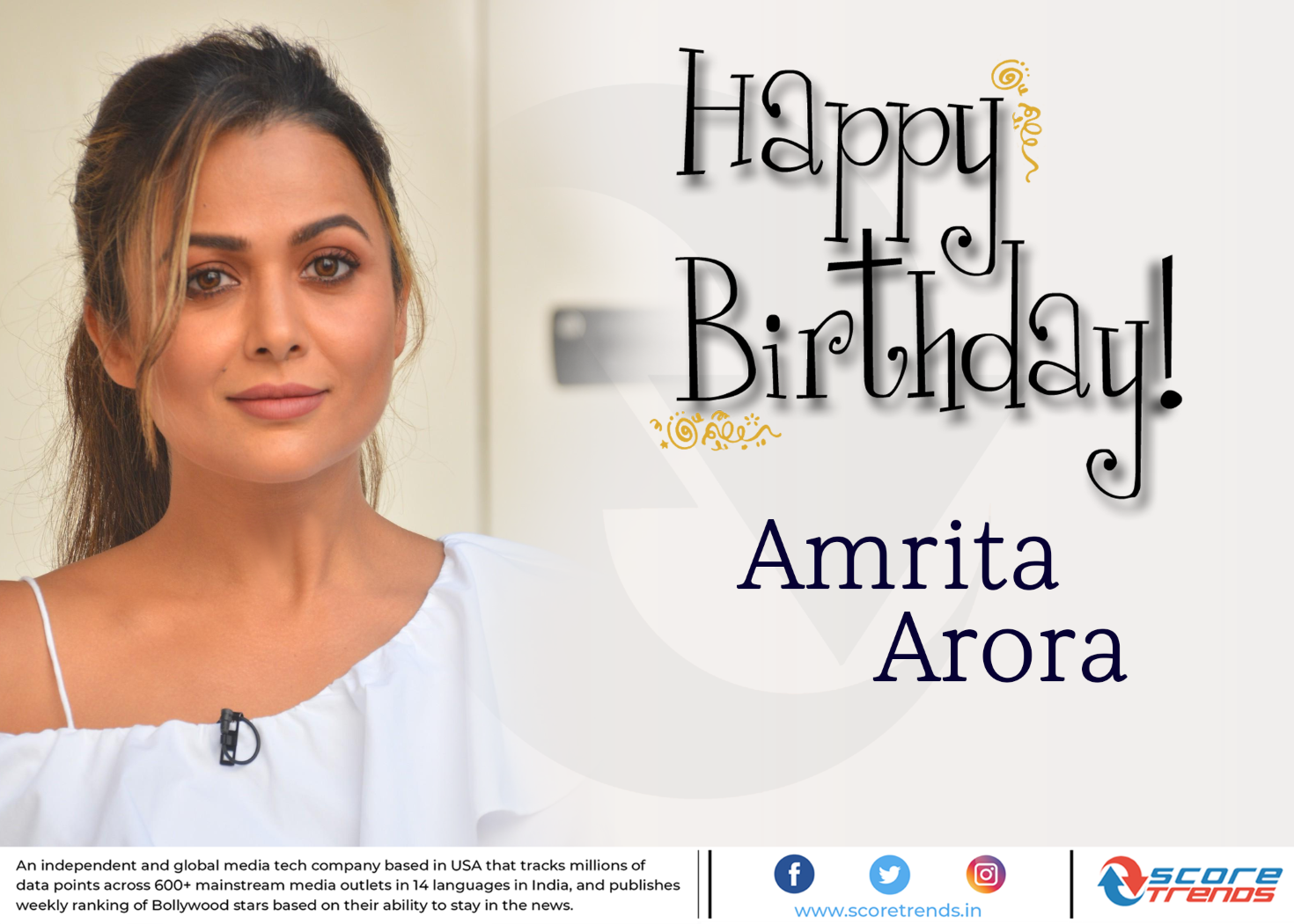 Score Trends wishes Amrita Arora a Happy Birthday!! 