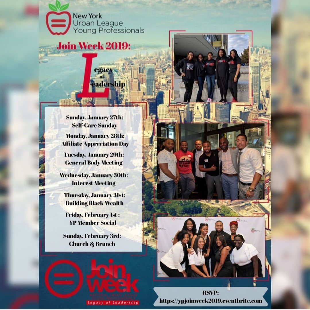 arvarice's tweet photo. There a few more days left to learn more about the terrific work of our Young Professionals during #JoinWeek2019 @NYULYP @NatUrbanLeague @NULYP https://t.co/zLhRcv1b0W