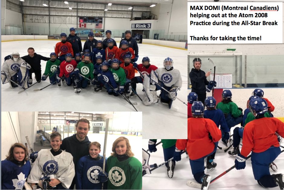 TorontoMarlboro's tweet photo. Thanks to Max Domi for putting the Atom team through some drills at practice during the All-Star Break.  Thanks for giving back to minor hockey!  @max_domi @TorontoMarlboro https://t.co/hcEKh1zDmR