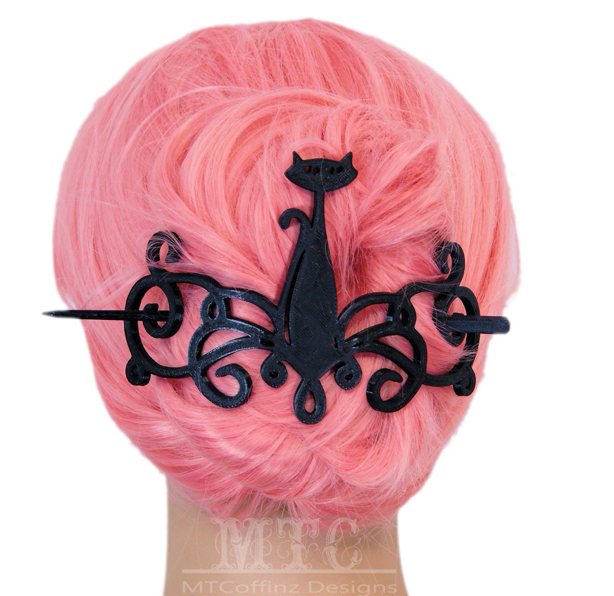 MTcoffinz's tweet photo. Black Cat messy bun hair cage. #mtcoffinz https://t.co/ODCWa0CBH7 https://t.co/86JVVla3s3