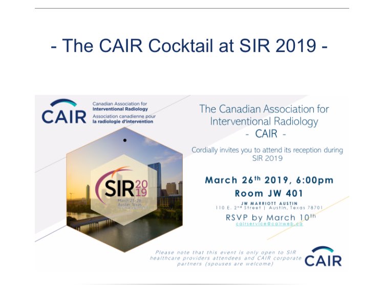 Joint us at SIR 2019, Austin (Tx)