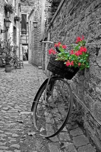 Because I love these two things - black and white photography and bikes #BellLetsTalk