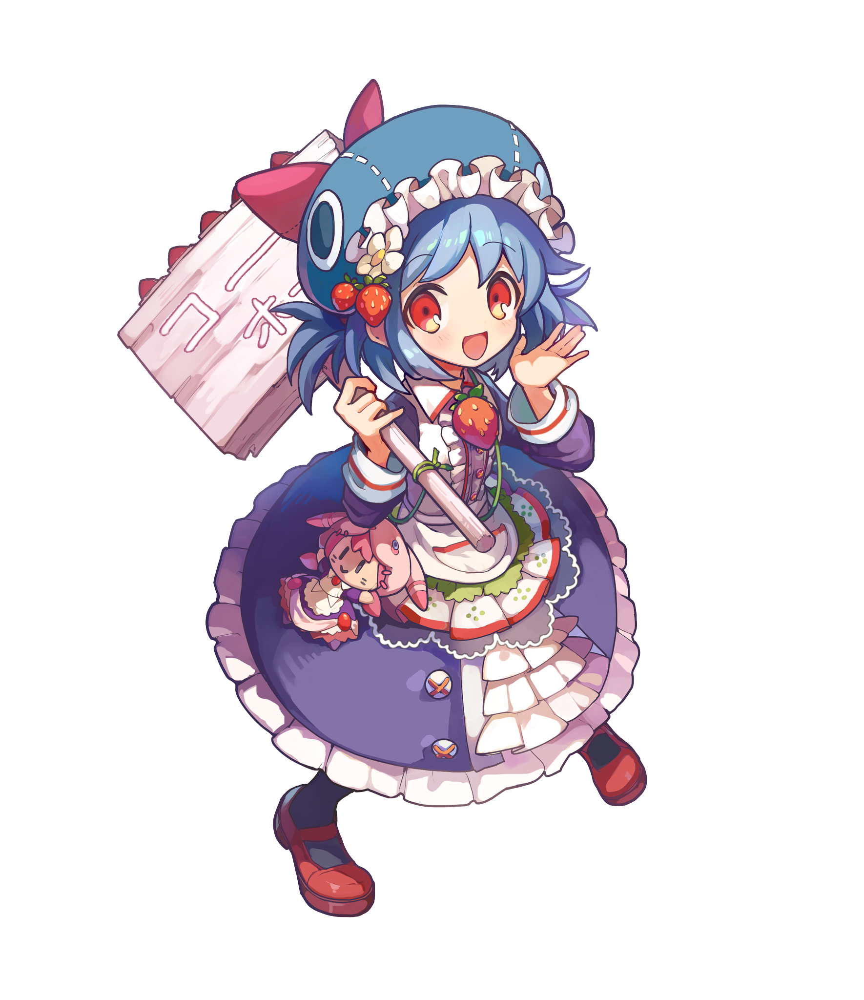 メルクストーリア 最後に 運営さんからチャチャの新しいイラストをプレゼントしてもらいましたので お披露目させていただきます です ੭ ੭ 大好きなイチゴの飾りがより大きくなっていて 可愛くて美味しそうで